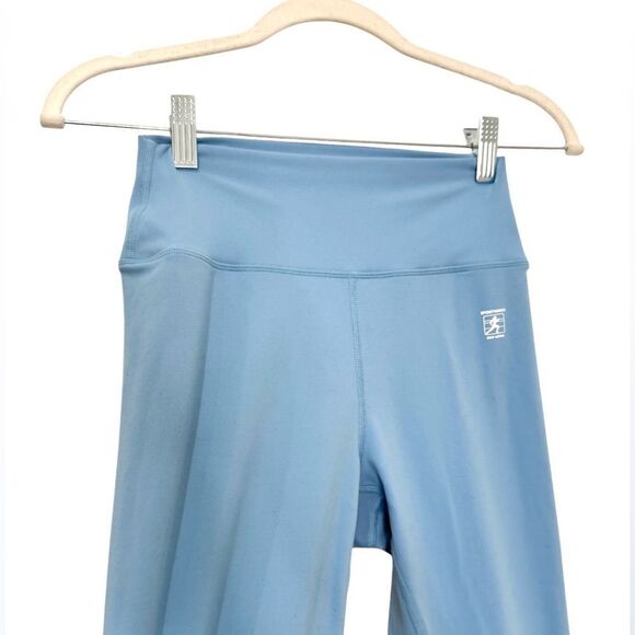 NEW Sporty & Rich Runner logo-print leggings in blue - Picture 10 of 12